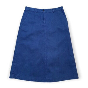 L. L. Bean Classic Fit  Straight Blue A-Line Skirt 8P